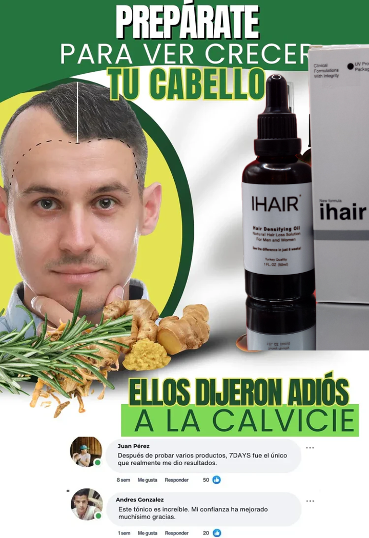 ihair pro-Suero turco para la caída del cabello y las lagunas de la barba